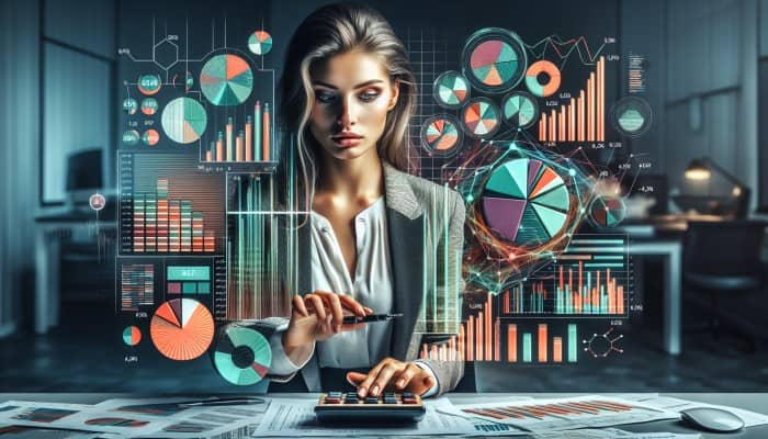 Effective Tax Debt Consolidation: A Comprehensive Guide | DCL An individual analysing tax debt with documentation, calculator, and financial graphs in an office.