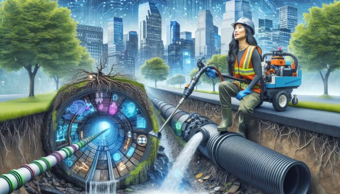 Drainage specialist in Yaletown using hydro-jetting and pipe relining techniques for effective repair.