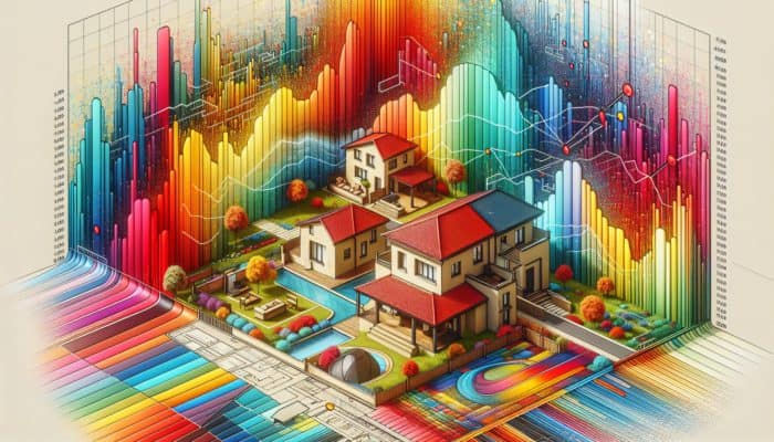 A colourful map of Boksburg highlighting entry-level home prices and economic factors affecting them.