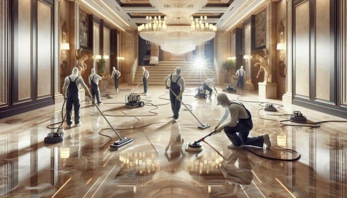 Travertine Floor Cleaning Restores Sutton Shine