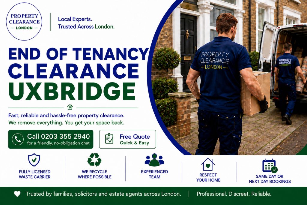 End of Tenancy Clearance Services Available in Uxbridge