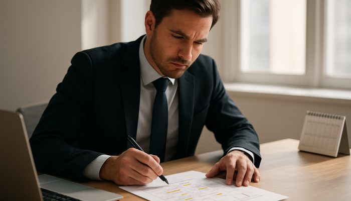 Reviewing the Plan When You Return to Work: Essential Steps | DCL Focused professional reviewing essential steps of return-to-work plan at sunlit office desk